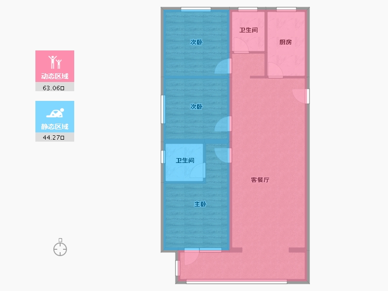 河北省-石家庄市-当代境MOMΛ-96.80-户型库-动静分区