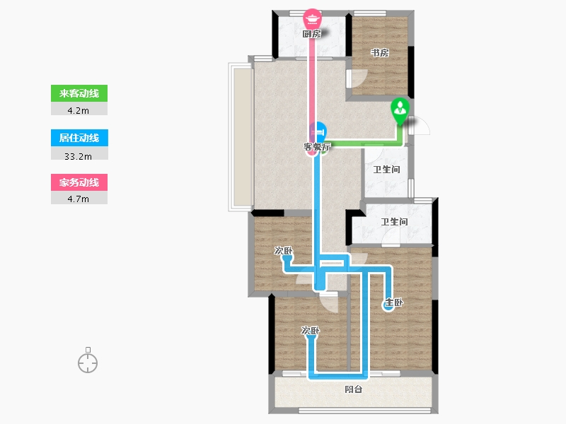 浙江省-温州市-桂语榕庭-102.39-户型库-动静线