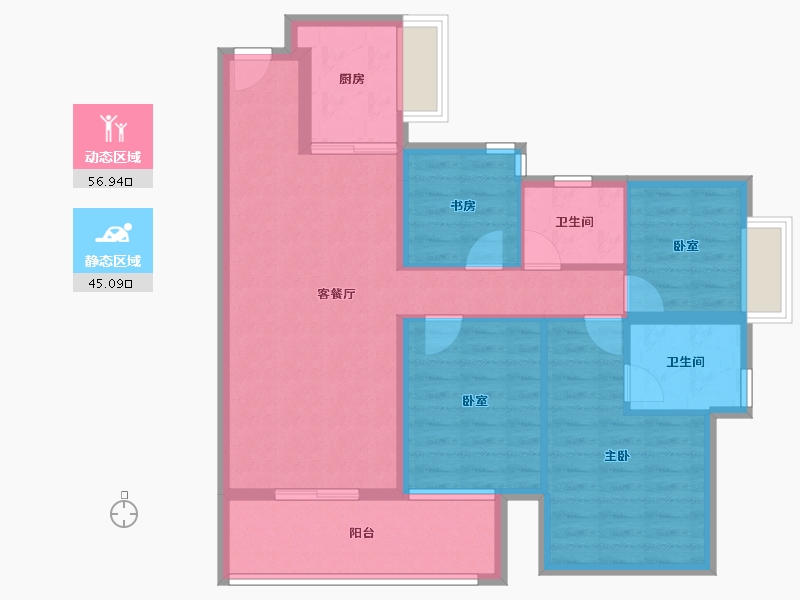 广东省-东莞市-新鸿基珑汇-91.00-户型库-动静分区