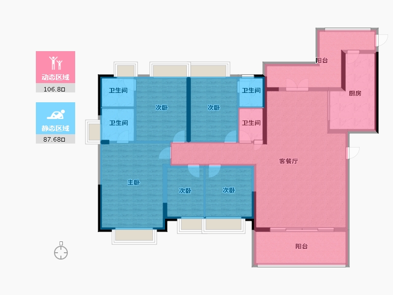 广东省-东莞市-华讯大宅-177.01-户型库-动静分区