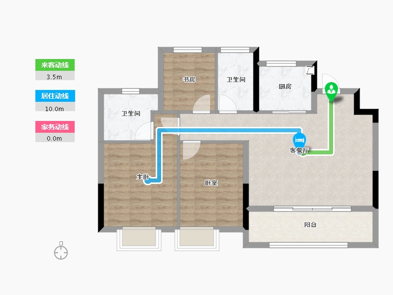 浙江省-绍兴市-锦上云山-80.80-户型库-动静线