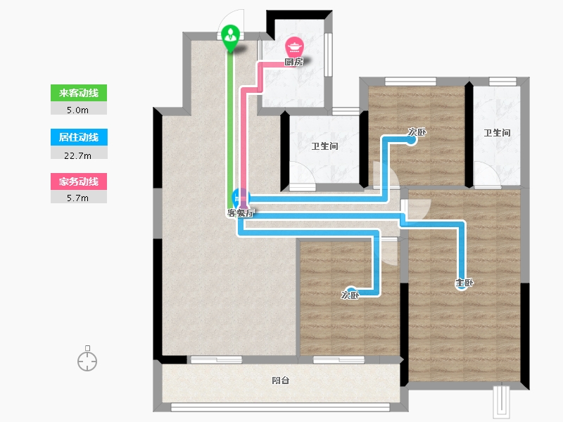 浙江省-温州市-桂语榕庭-95.20-户型库-动静线