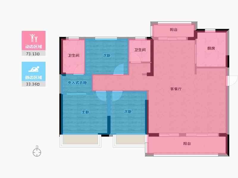 湖北省-武汉市-联投梧桐郡悦园-96.13-户型库-动静分区