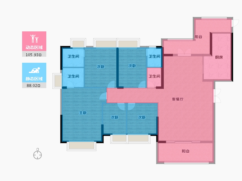 广东省-东莞市-华讯大宅-177.41-户型库-动静分区