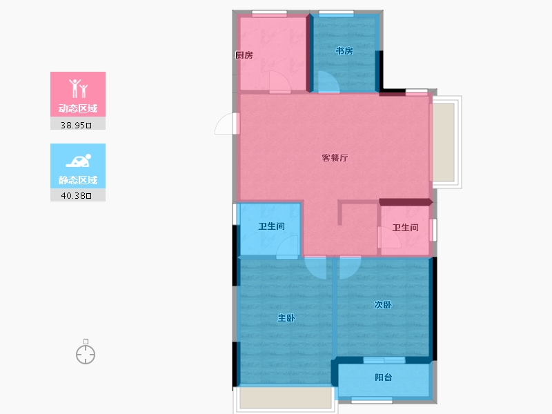 浙江省-温州市-桂语榕庭-71.20-户型库-动静分区