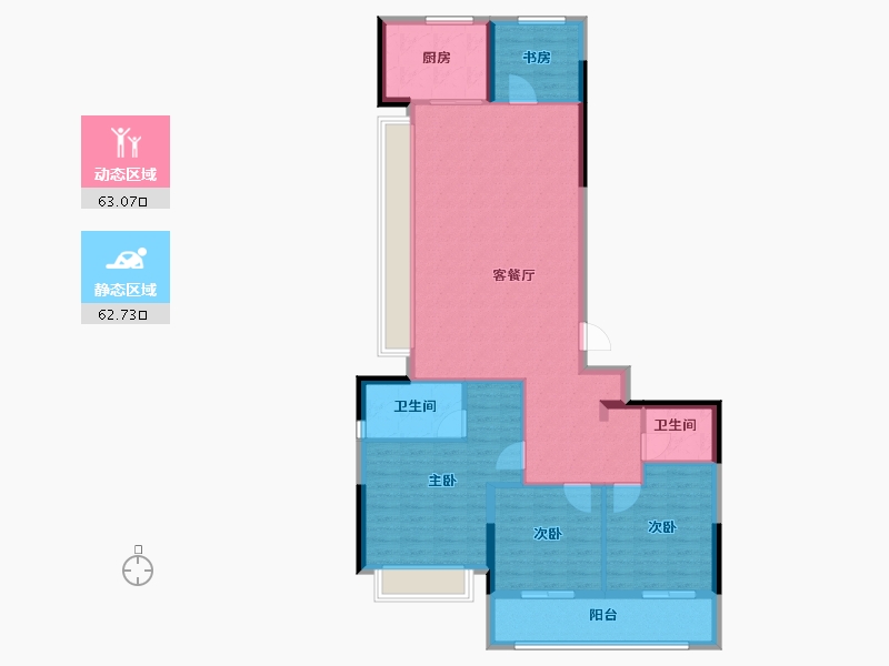 浙江省-温州市-桂语榕庭-114.40-户型库-动静分区