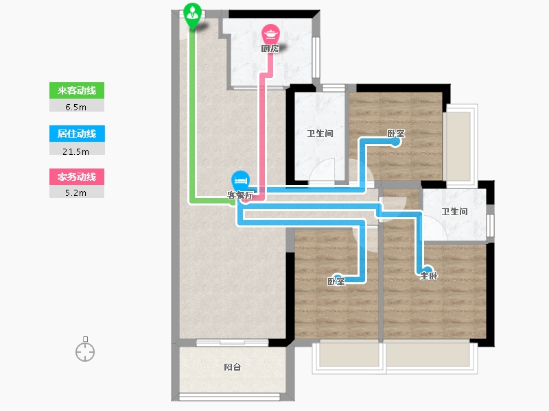 广东省-东莞市-滨海玺悦府-77.86-户型库-动静线