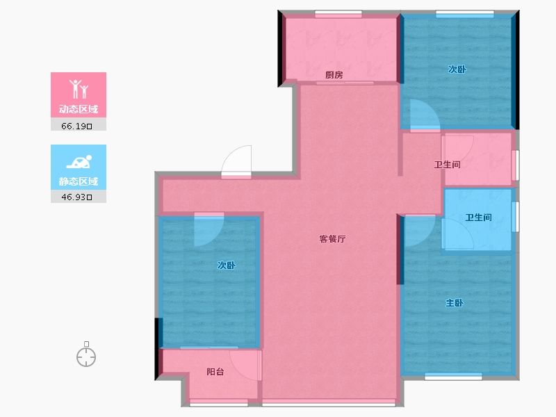 山东省-潍坊市-高创桃源-102.41-户型库-动静分区