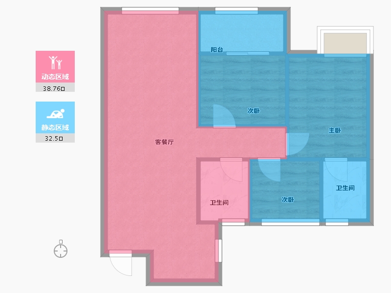 福建省-龙岩市-融侨·观邸-100.00-户型库-动静分区