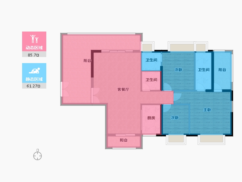 广东省-东莞市-华讯大宅-133.77-户型库-动静分区