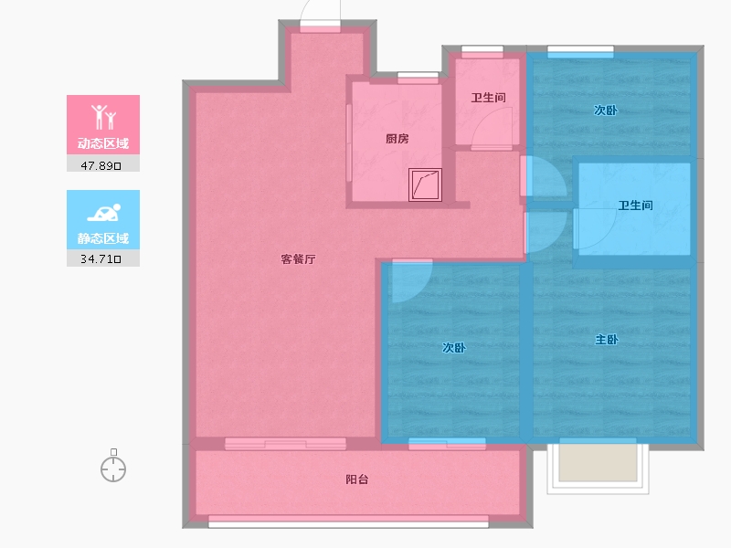 山西省-晋城市-三文阳光城-88.50-户型库-动静分区