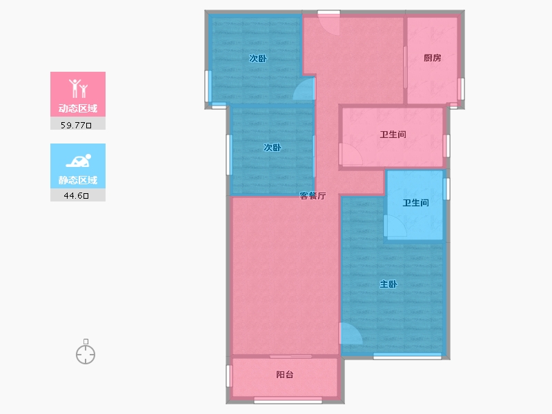 云南省-曲靖市-麒麟嘉园-99.00-户型库-动静分区