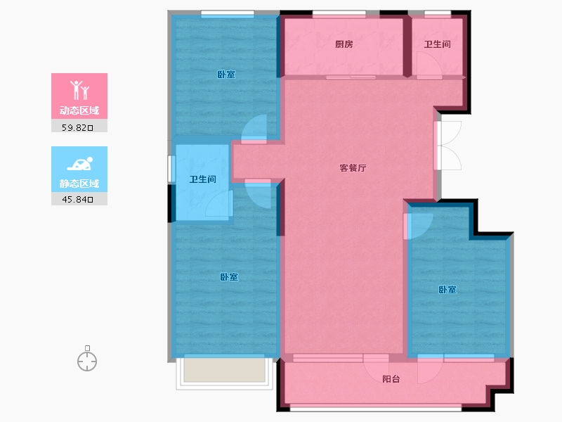 山东省-潍坊市-恒信风华尚品-94.20-户型库-动静分区