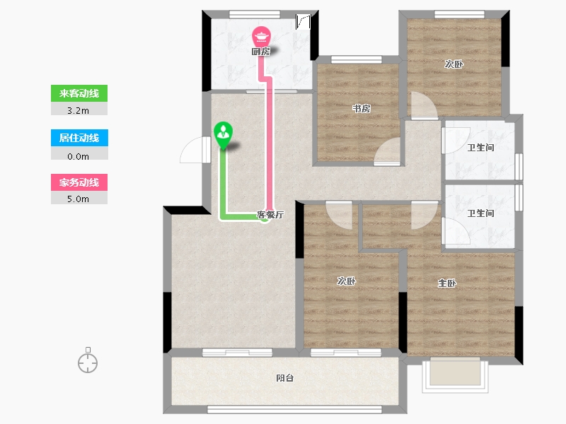 浙江省-绍兴市-锦上云山-96.79-户型库-动静线