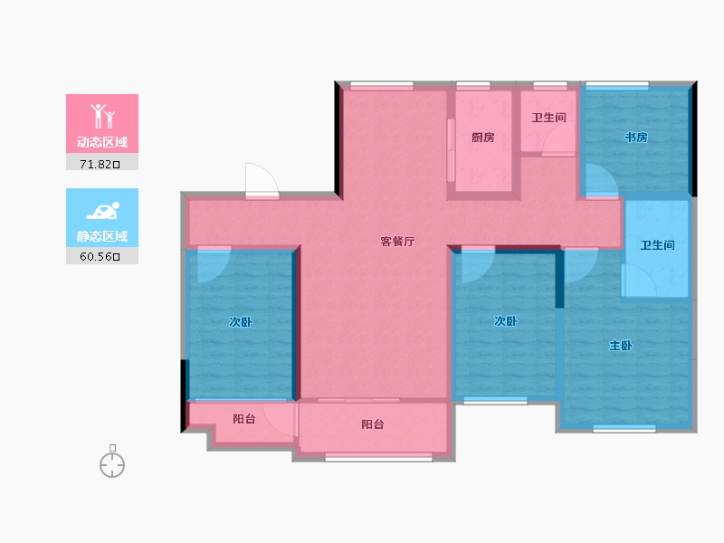 山东省-潍坊市-高创桃源-118.40-户型库-动静分区