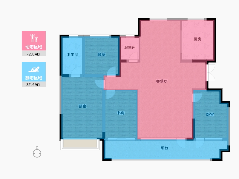 山东省-潍坊市-恒信风华尚品-144.00-户型库-动静分区