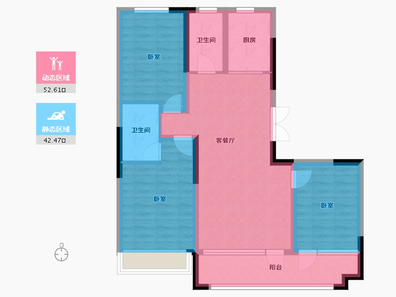 山东省-潍坊市-恒信风华尚品-84.40-户型库-动静分区