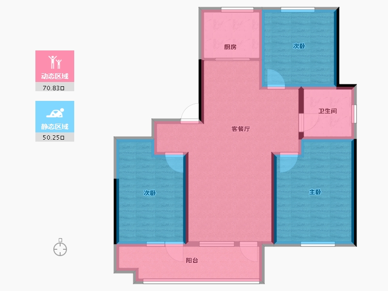 山东省-潍坊市-高创水岸蓝湾-108.80-户型库-动静分区