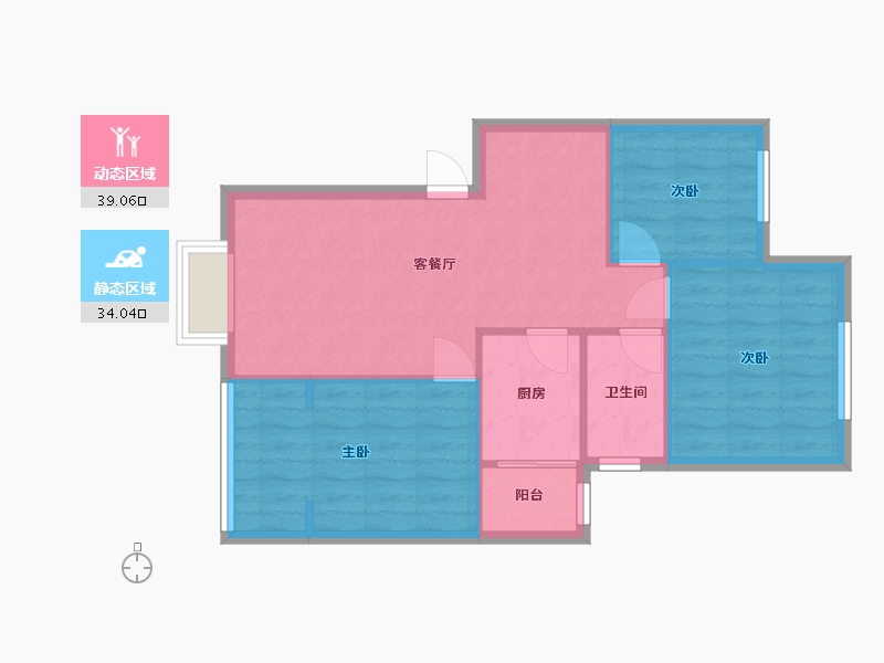 四川省-成都市-泉水人家3期-A区-81.30-户型库-动静分区