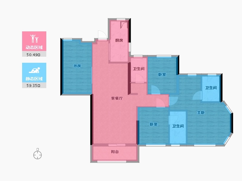 广东省-广州市-万科金域悦府-98.00-户型库-动静分区