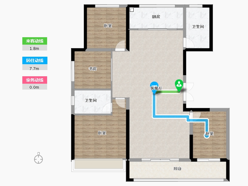 山东省-潍坊市-辰隆天玺城-135.64-户型库-动静线