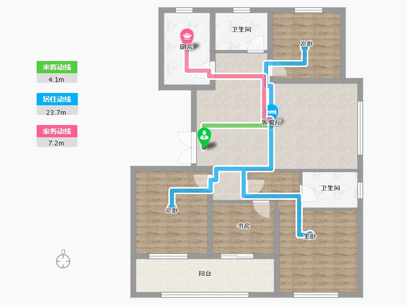 浙江省-绍兴市-大族阿里山庄-110.36-户型库-动静线