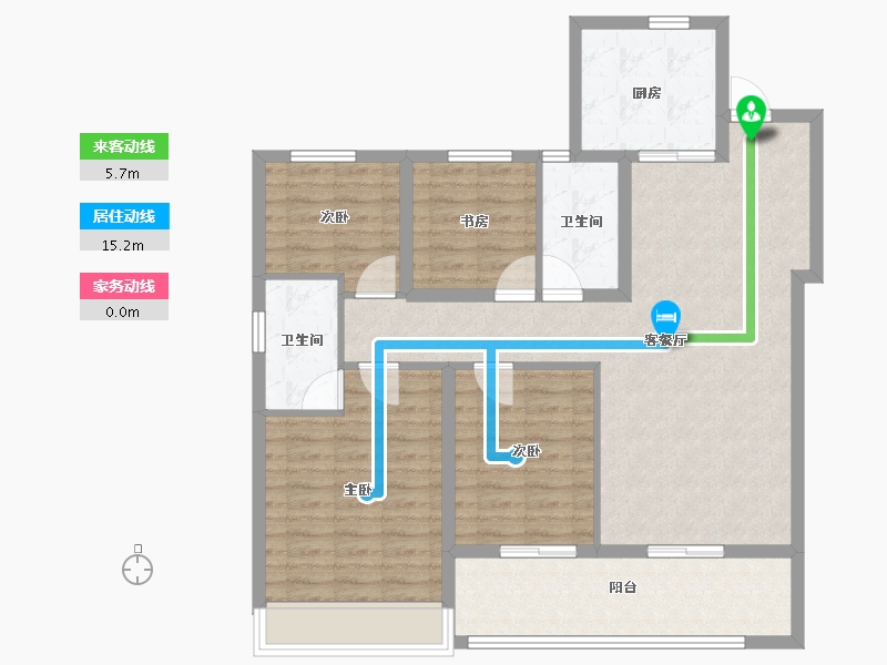 浙江省-温州市-龙湖龙誉城-102.40-户型库-动静线