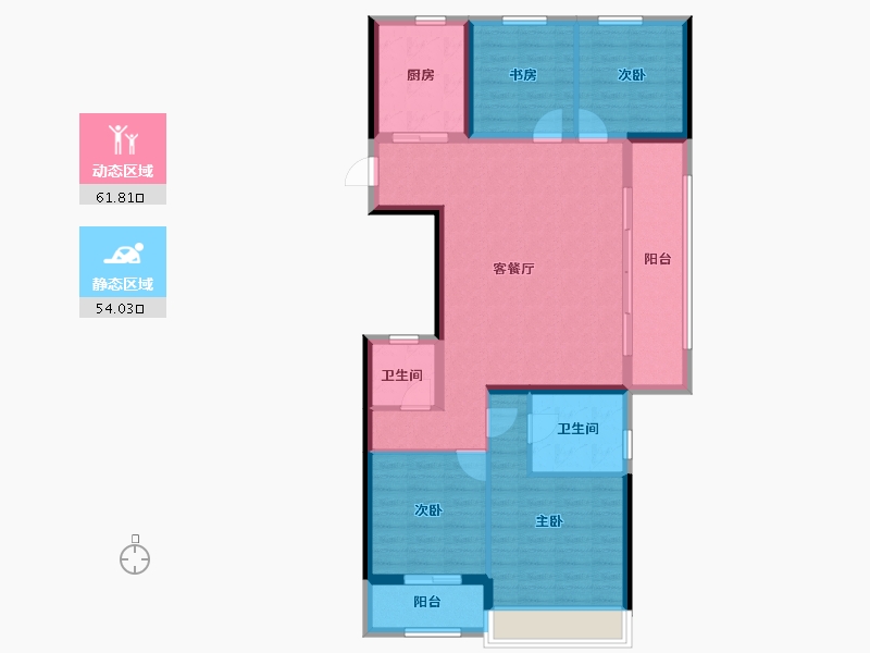 浙江省-温州市-首开中庚香開萬里-104.01-户型库-动静分区