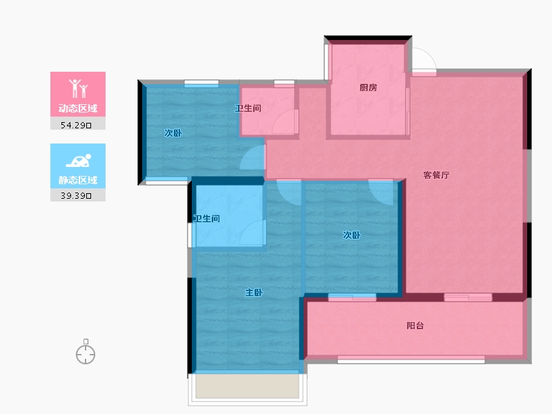 浙江省-温州市-首开中庚香開萬里-84.00-户型库-动静分区