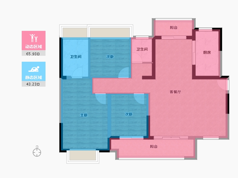 广东省-惠州市-新城金樾江南-98.13-户型库-动静分区