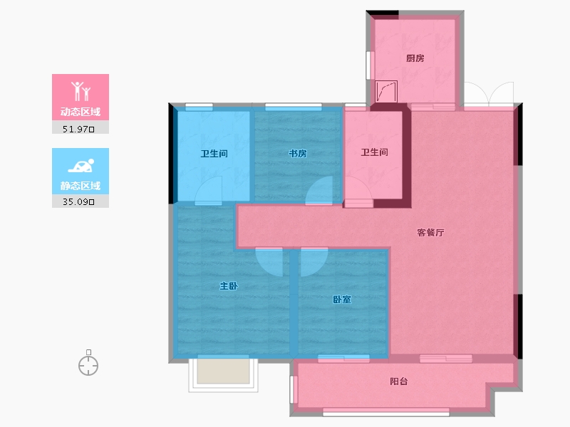 浙江省-绍兴市-中国铁建嵊星湾-77.52-户型库-动静分区