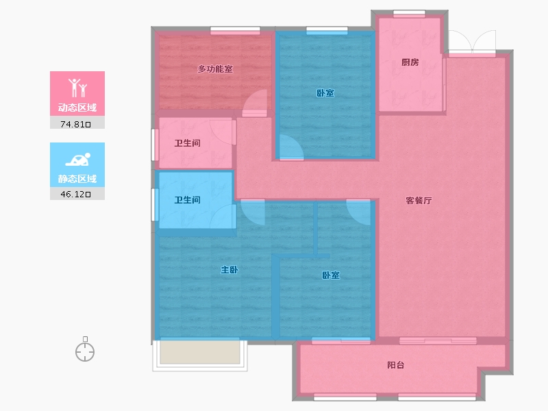 山东省-临沂市-房源·南湖壹号院-108.66-户型库-动静分区