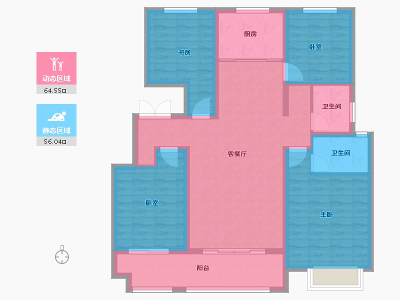 山东省-临沂市-房源·南湖壹号院-108.16-户型库-动静分区