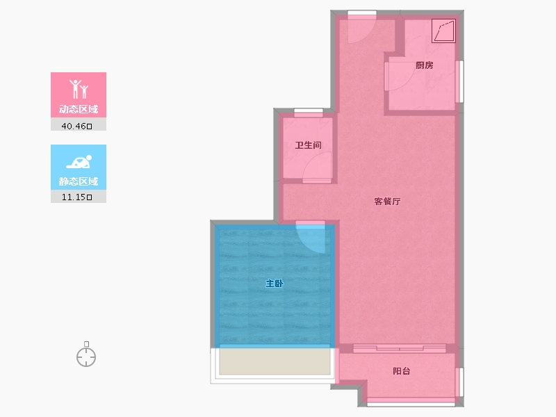 湖北省-武汉市-金地格林映象-45.34-户型库-动静分区