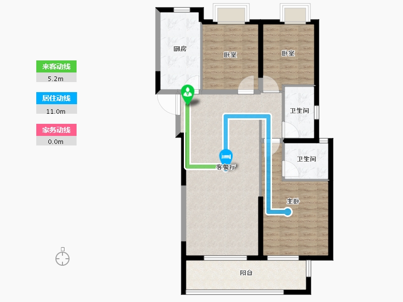 湖北省-武汉市-中建锦绣楚城-97.60-户型库-动静线