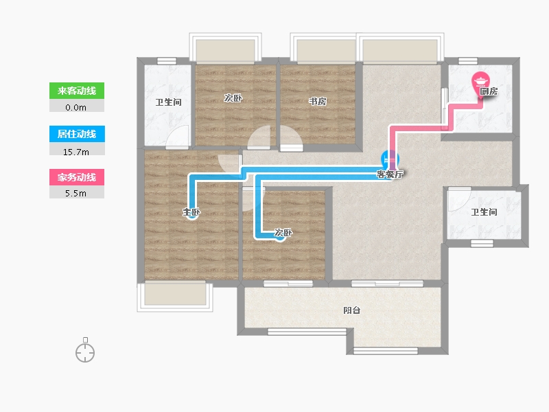 广东省-东莞市-璀璨时代-97.67-户型库-动静线