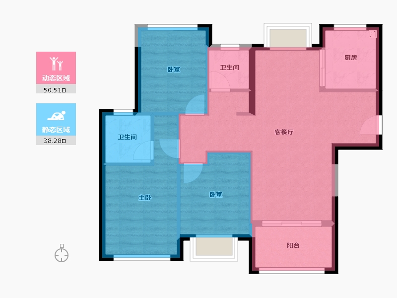 福建省-厦门市-建发缦玥长滩-80.00-户型库-动静分区