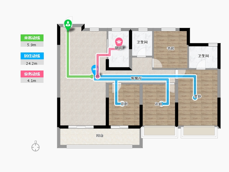 浙江省-温州市-弘阳上坤西湖四季-112.00-户型库-动静线