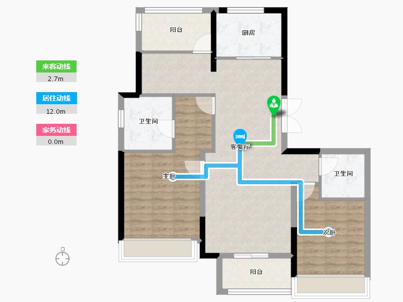 浙江省-温州市-时代瓯海壹品-92.00-户型库-动静线