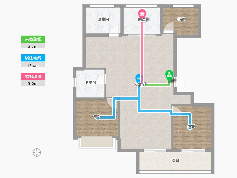 浙江省-绍兴市-元垄城-100.16-户型库-动静线