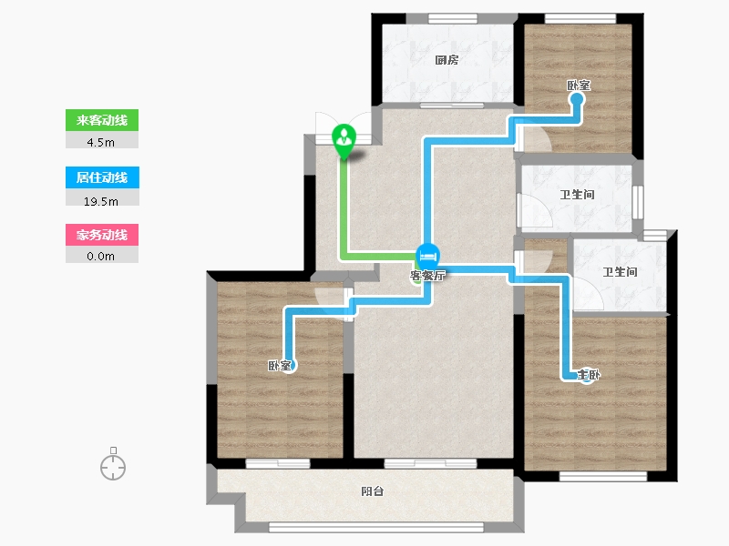 陕西省-咸阳市-中天诚品-91.42-户型库-动静线