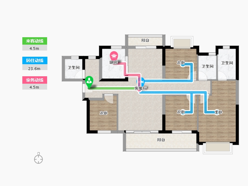 广东省-东莞市-招商保利·依城大观-106.80-户型库-动静线