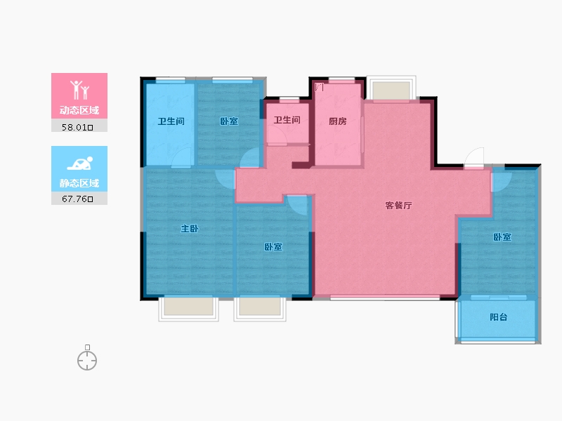 福建省-厦门市-建发缦玥长滩-113.60-户型库-动静分区