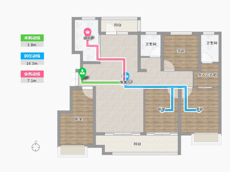 山东省-临沂市-房源·南湖壹号院-128.01-户型库-动静线