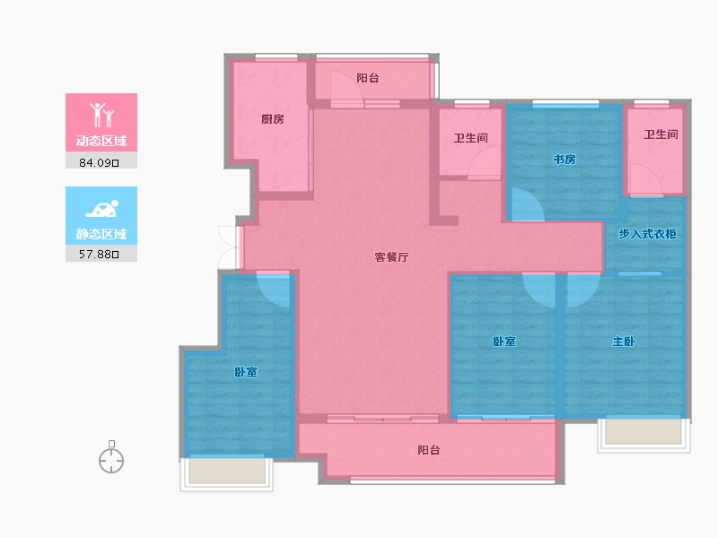 山东省-临沂市-房源·南湖壹号院-128.01-户型库-动静分区