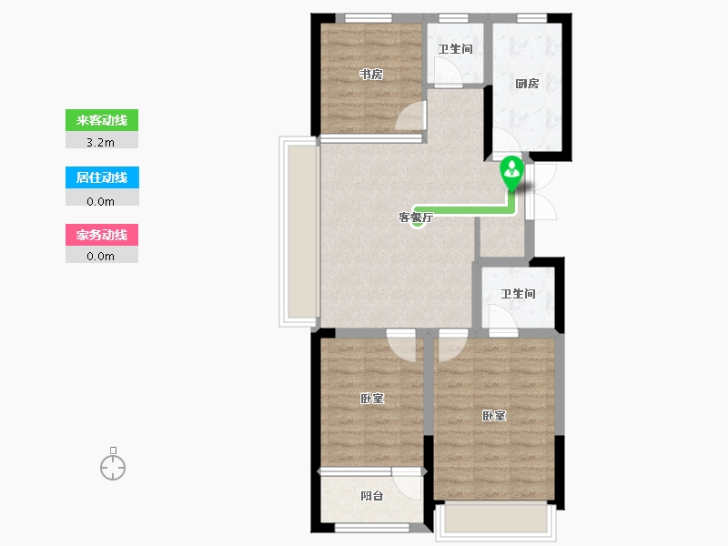 山东省-潍坊市-恒信风华尚品-74.93-户型库-动静线