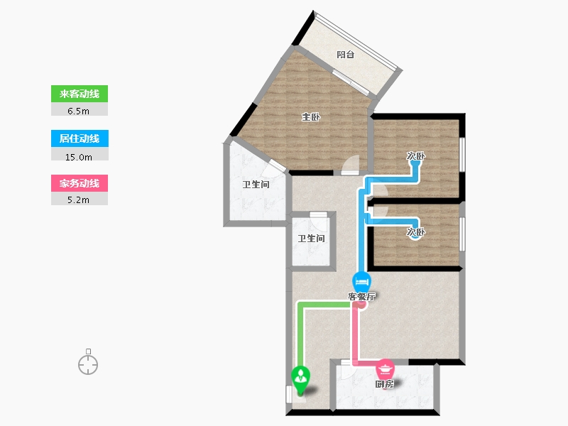 陕西省-西安市-臻园阳光-110.01-户型库-动静线