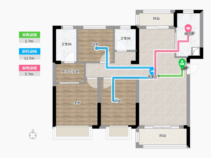 湖北省-武汉市-联投梧桐郡悦园-81.20-户型库-动静线