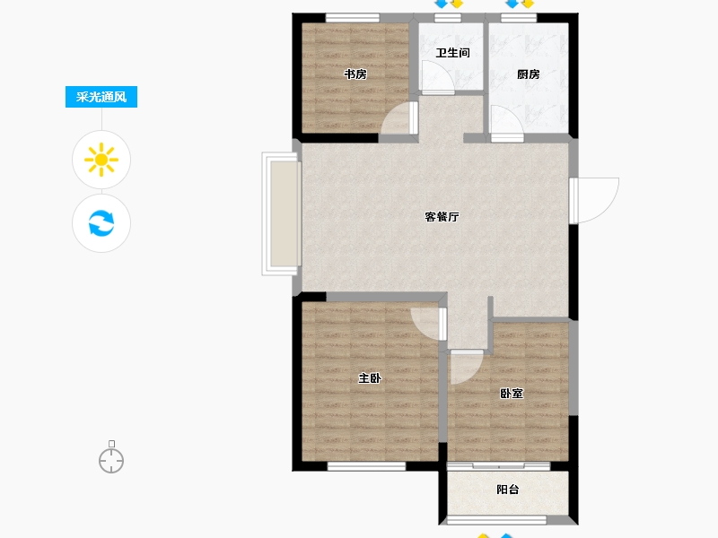 山东省-潍坊市-创投·潍州金谷-91.20-户型库-采光通风