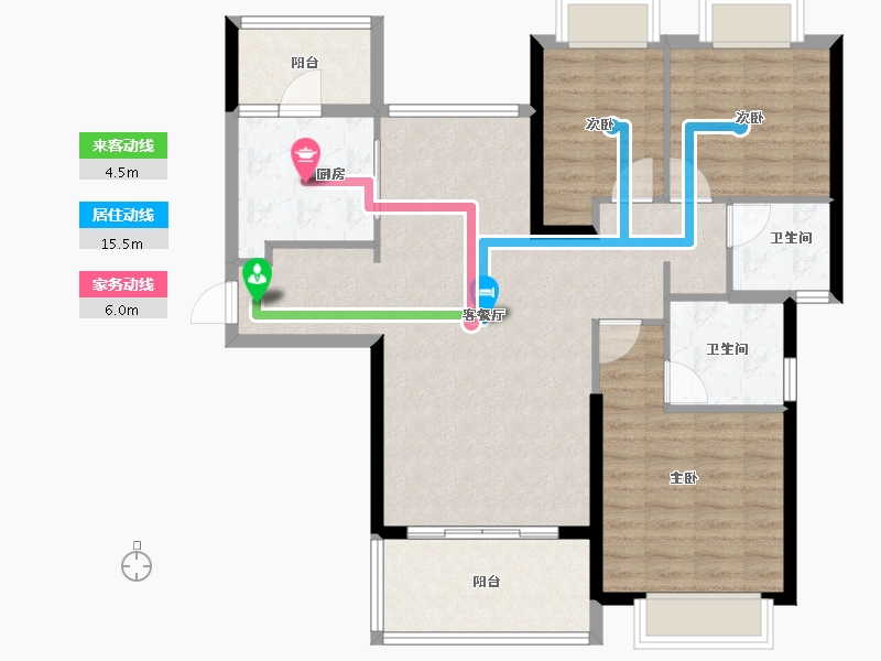 贵州省-贵阳市-恒大金阳新世界-97.60-户型库-动静线